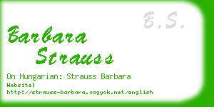 barbara strauss business card